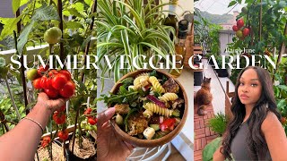 JAPAN MID SUMMER VEGETABLE GARDEN! My summer balcony garden update + gardening tips and recipes