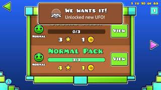 Beating 5 map packs in geometry dash