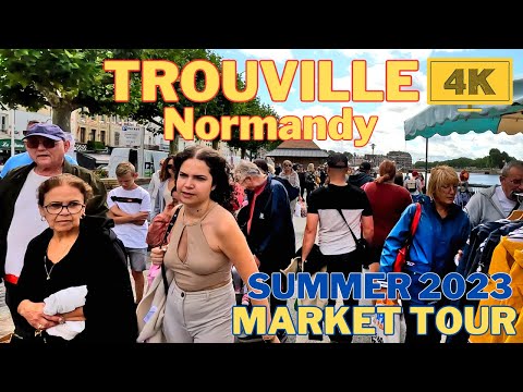 Walking Tour in the Trouville Market, 4K HDR