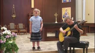 Hallelujah, religious version (7 year old with stunning voice)