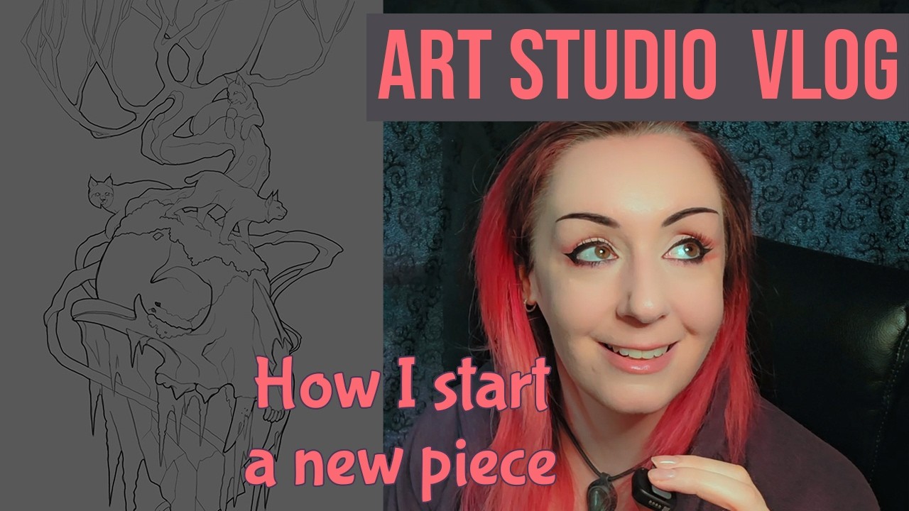 Art Studio Vlog #15 - Huge news for my Tarot Deck progress!  Also starting a new piece for Feb