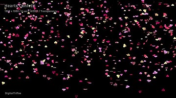 Twitch alerts heart confetti fireworks, animated glitter pink and gold fullscreen stream decoration