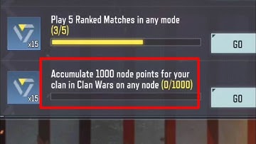 Accumulate 1000 node points for your clan in clan wars on any node