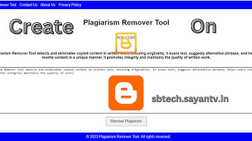 Create PLAGIARISM REMOVER Tool On Blogger . With Free Script by S. B. Tech: