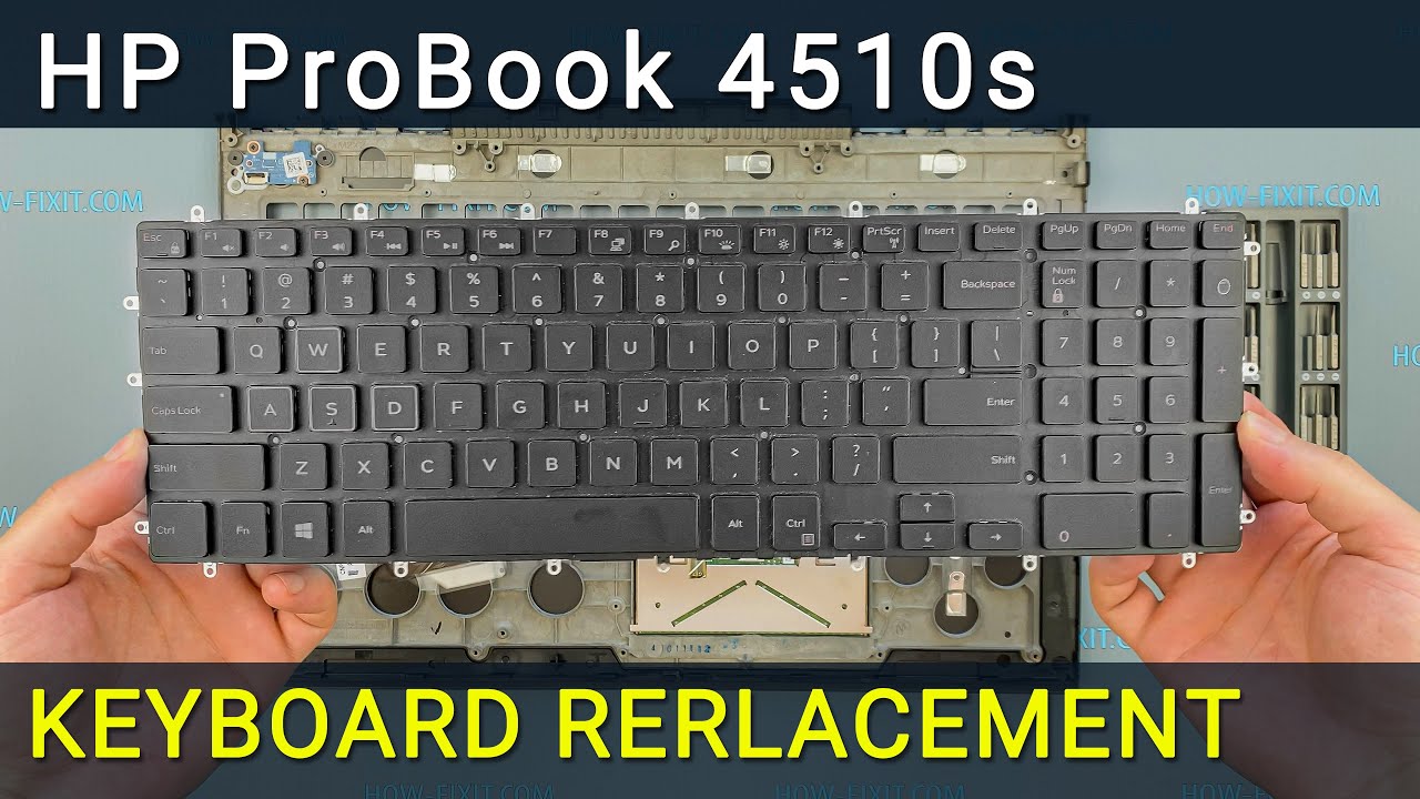 How to replace keyboard on HP ProBook 4510s laptop YouTube