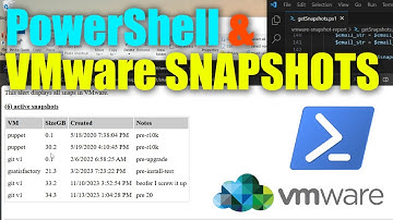 How to Check and Report on VMware Snapshots