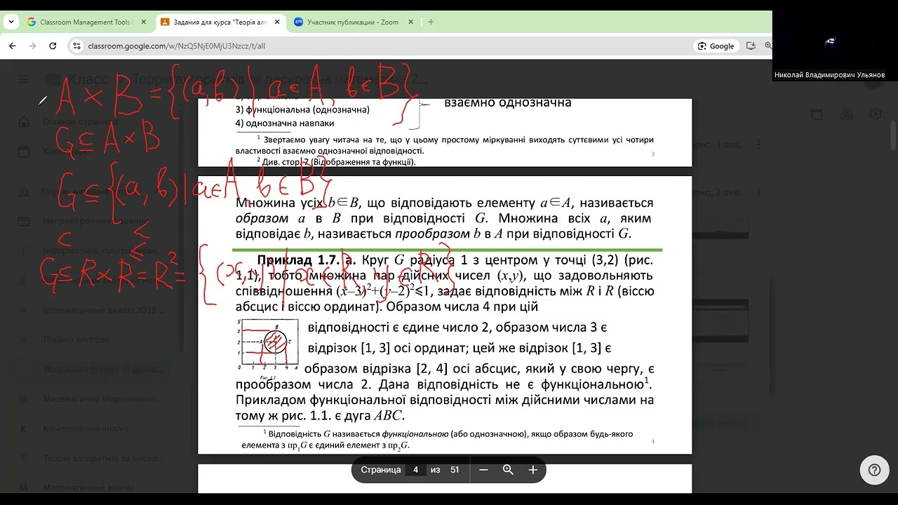 Відповідності, приклади+