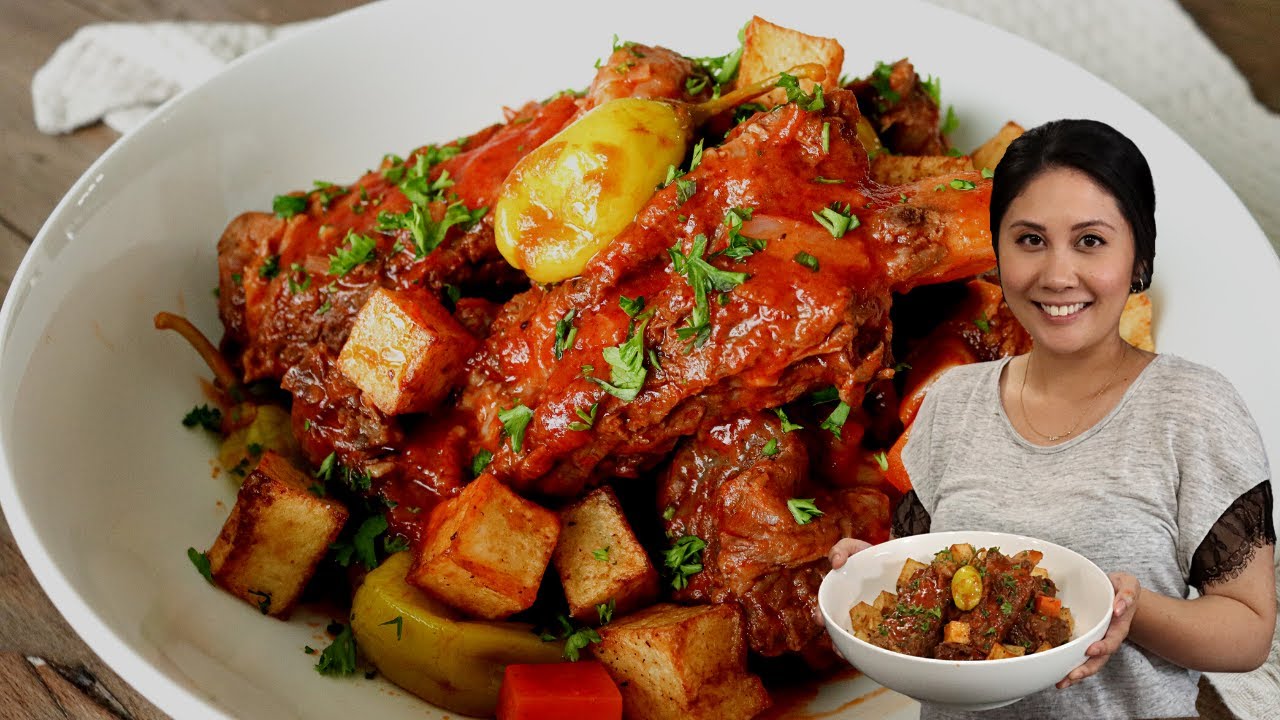 Beef Rib Mechado w/ Pepperoncini Filipino Beef Rib Stew w