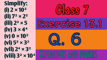 class 7 ex. 13.1 Q.6 | simplify | exponents and powers ncert cbse maths