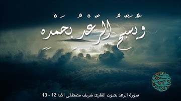 سورة الرعد بصوت القارئ شريف مصطفى الأيه 12 - 13 #سورة_الرعد