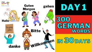 Learn German Beginners Day 1 10300 Learn 300 German Words 30 Days Challenge