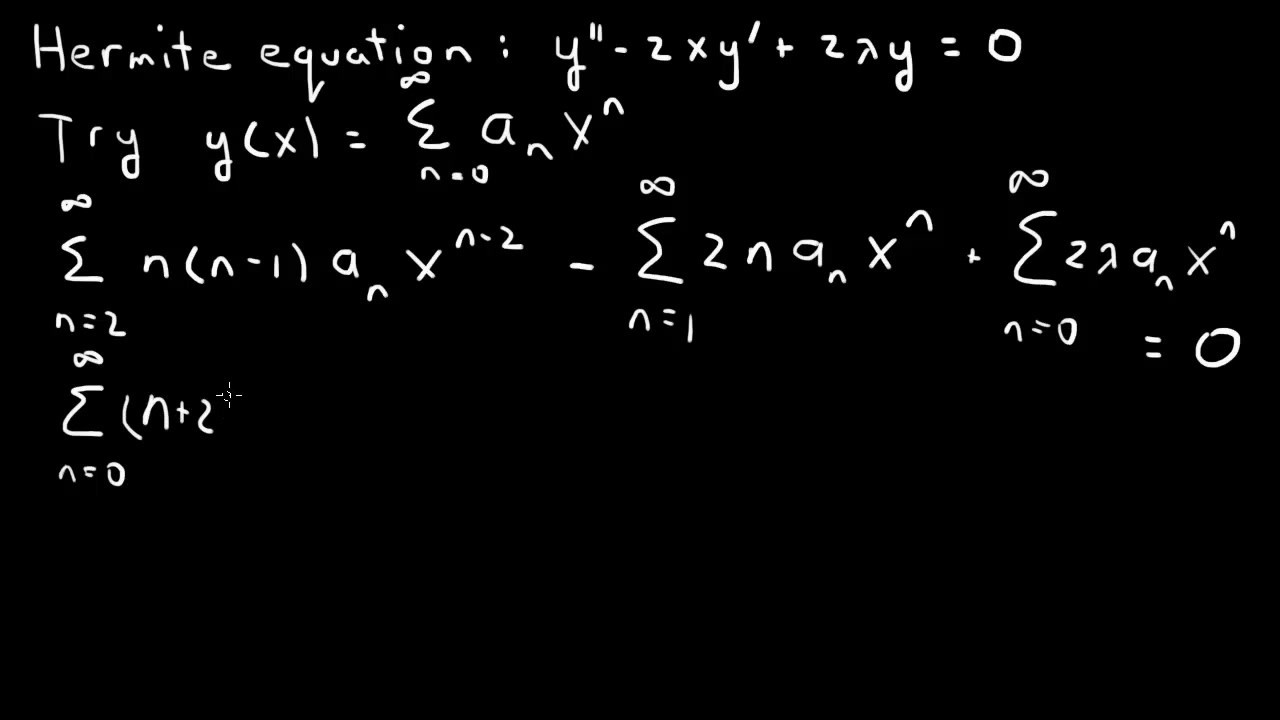 Hermite differential equation YouTube