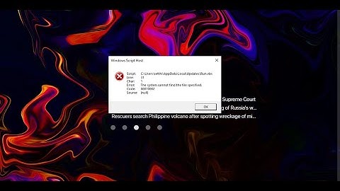 How to Fix (Can not find script file AppData\Local\Updates\Run.vbs)window 7,8,10,11