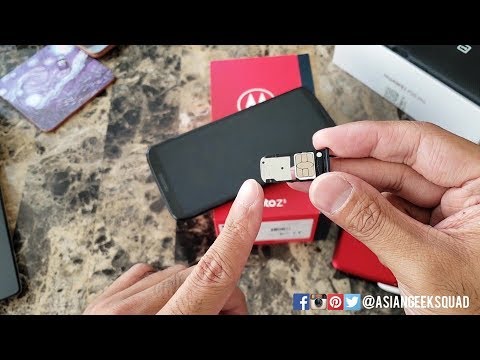 Moto z3 Play - how to install SIM card and microSD - YouTube