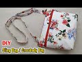 Just 10 Minutes!!! Very Easy - DIY Sling Bag / Crossbody Bag with 3 POCKETS | How to make a bag