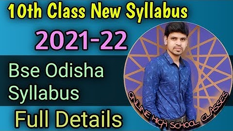 Class 10th New Syllabus 2021-22||Bse Odisha syllabus ||Reduction Syllabus details ||