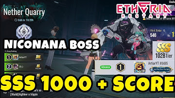 How to Reach SSS 1000+ in Nether Quarry — Nico Nana Boss Full Guide ( Dark Team ) | Etheria Restart