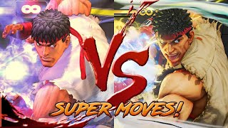 SFIV vs SFV:AE - SUPER / ULTRA Moves Comparison! (2019) screenshot 5