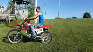 Playing on the 2002 honda xr200r