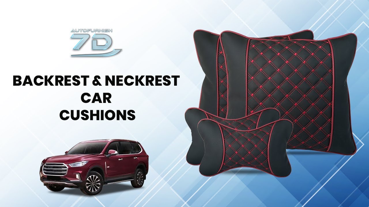 7D Premium Neckrest & Backrest Car Cushions