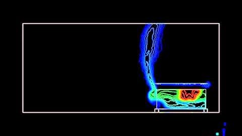 Simulation analysis of backdraft development - temperature