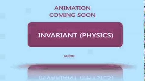 Invariant (physics)