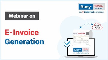 E-Invoice Generation from BUSY (English)