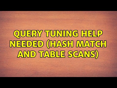 Query tuning help