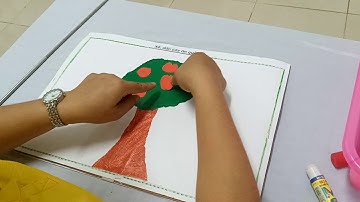 Tạo hình "Xé dán cây ăn quả" lớp 5-6 tuổi. GV Vũ Thị Liễu - MN Trường Sinh - SD - TQ