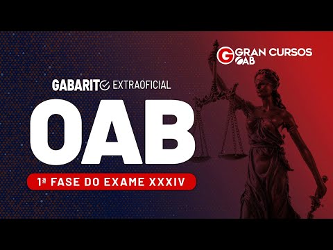 Gabarito Extraoficial OAB - 1ª Fase do Exame XXXIV