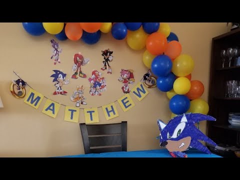 DIY Sonic the hedgehog birthday party decoration idea / sonic the hedgehog  