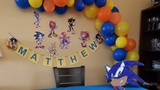 DIY Sonic the hedgehog birthday party decoration idea / sonic the hedgehog  