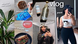 dad prank, healthy Taco Bell chalupa, ninja creami, new hair! / VLOG