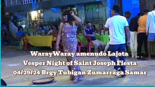 WarayWaray amenudo Lajota Vesper Night of Saint Joseph Fiesta Brgy Tubigan @amelita5369