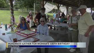 Hundreds gather for woman's 100th birthday party