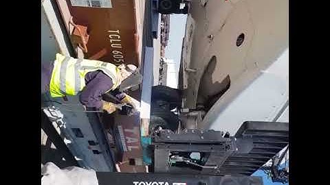 Loading Helicopter on Flat Rack