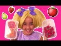 Learn Fruits With Princess Esme & Olivia 🍓 Too Many Grapes! - Princesses In Real Life | Kiddyzuzaa