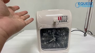 Cara Set Masa Tarikh Analog Punch Card Machine TIMI 6500A Analogue Time Recorder Time Date Setting