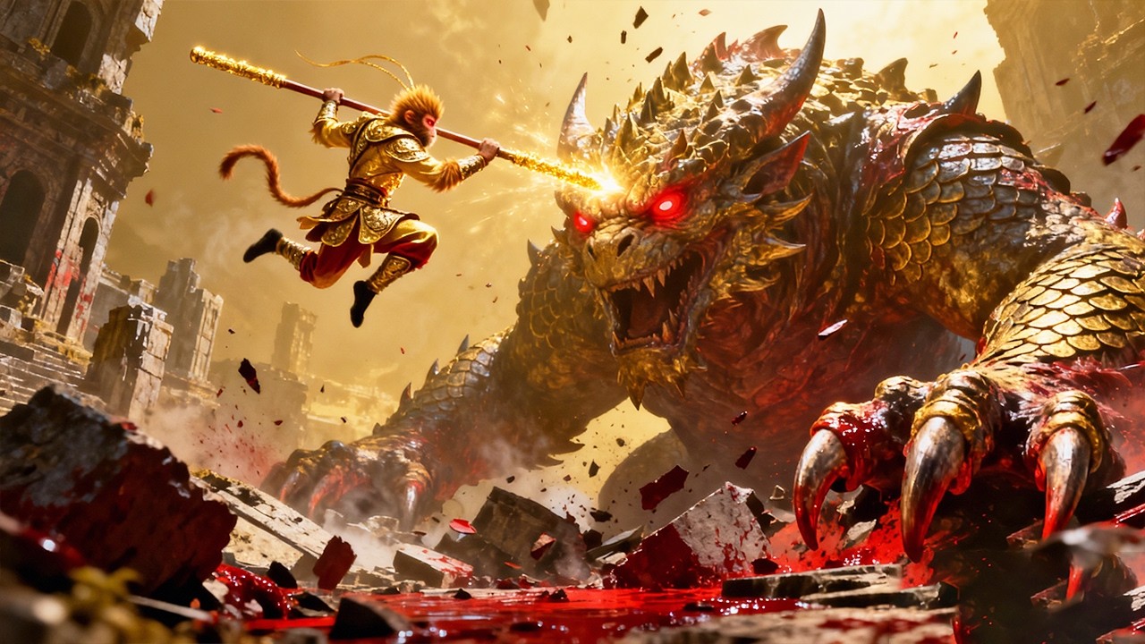 【Epic Film】Ancient Beast Awakens and Slaughters All — Sun Wukong Knocks It Out in One Strike! 