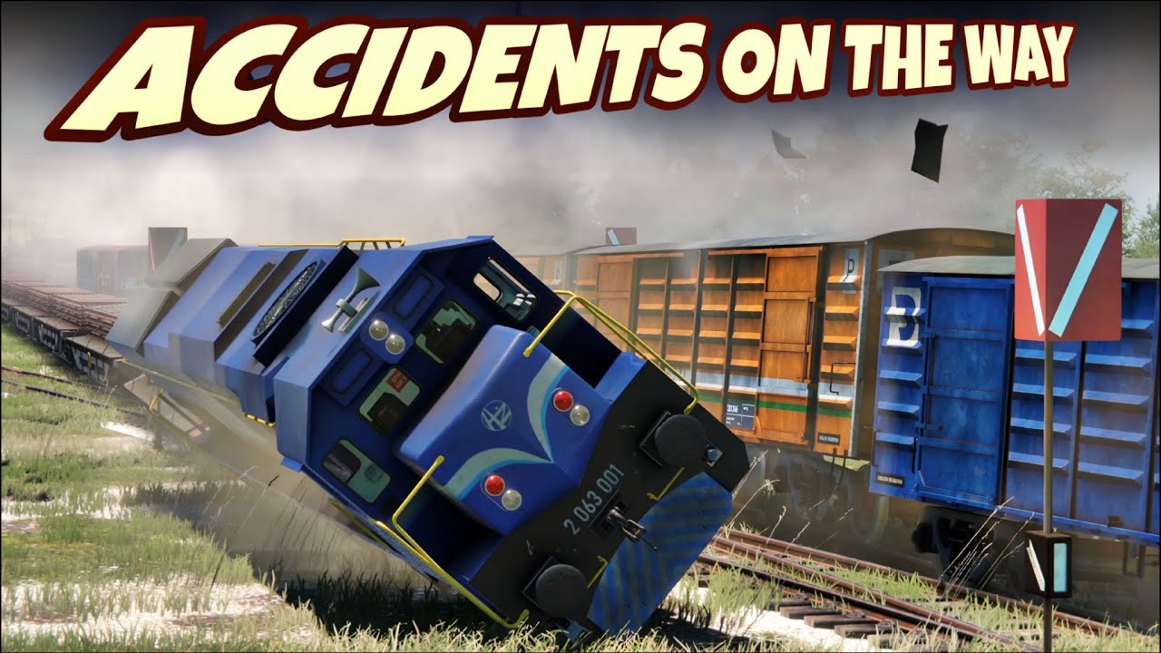 Accidents On The Way - Train Crash Compilation - Derail Valley Part 24