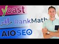 Yoast seo vs rankmath vs all in one seo  free versions comparison 2023