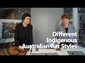 Different indigenous art styles in Australia - Di Kershaw and Berkeley Editions