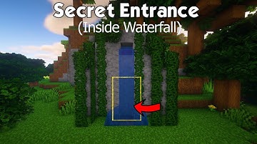 Minecraft: EASY Waterfall Secret Base Build in Survival (Minecraft Builds)