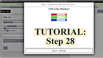 freeCodeCamp | Learn CSS color markers: step 28