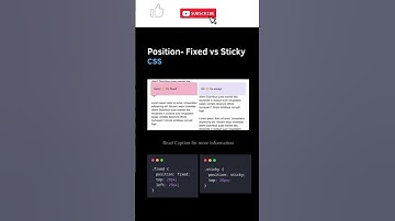 Position fixed and Position sticky