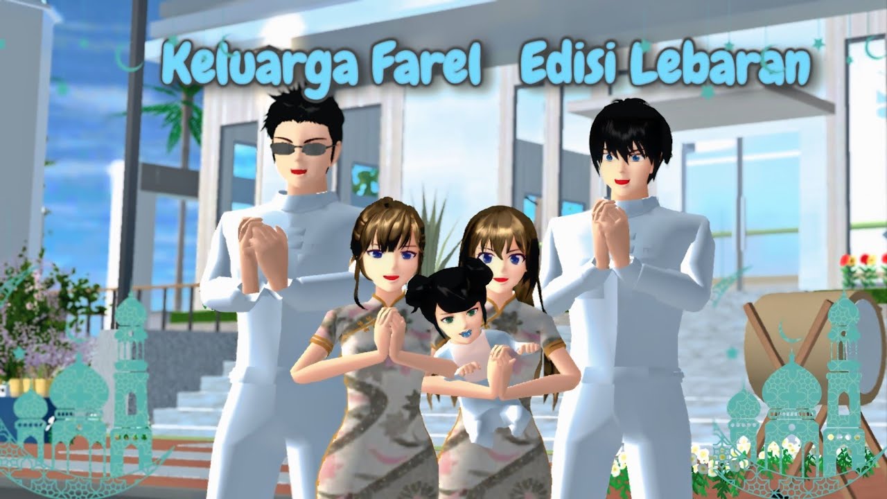 FAREL'S FAMILY (EDISI LEBARAN) || Sakura School Simulator