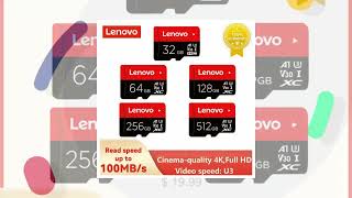 Lenovo Memory Card 512GB 256GB 128GB 64GB 32GB U3 V30 4K Full HD Micro TF Mini SD Card TF Memory 
