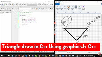 Triangle draw in C++ Using graphics.h (Dev C++) | C++ Graphics | lec 3