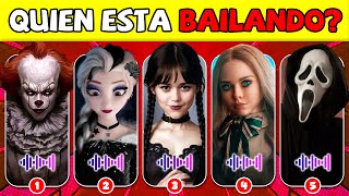 ¿Adivinen Quién BAILA 💎🎅🎁 Merlina, Elsa, M3gan, Pennywise, Ghost Face, Grinch, Jack Skellington