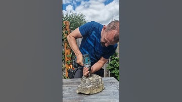 Drilling into a stone